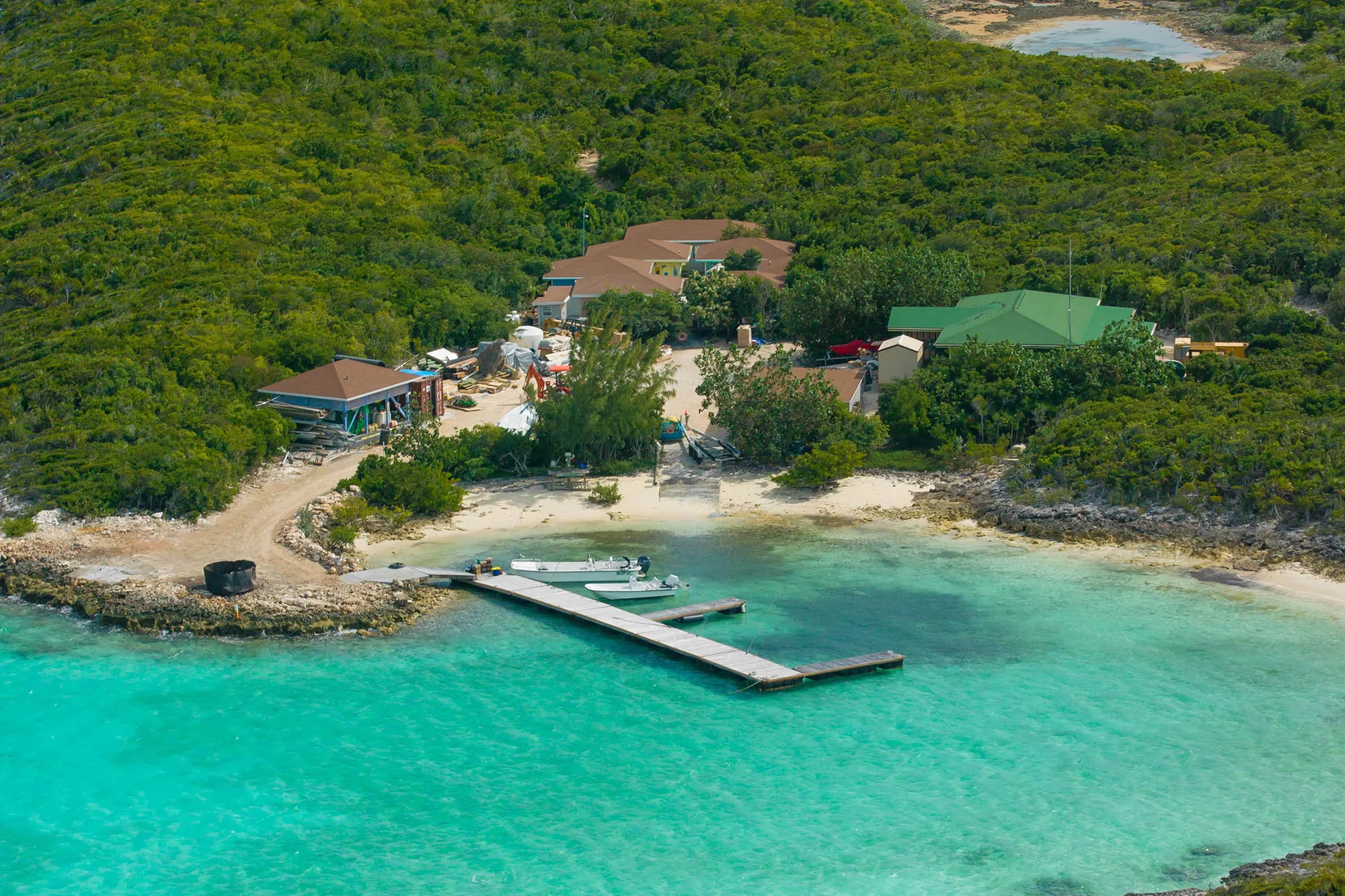 تعرف الجزيرة الخاصة في الباهاما باسم Little Hall’s Pond Cay