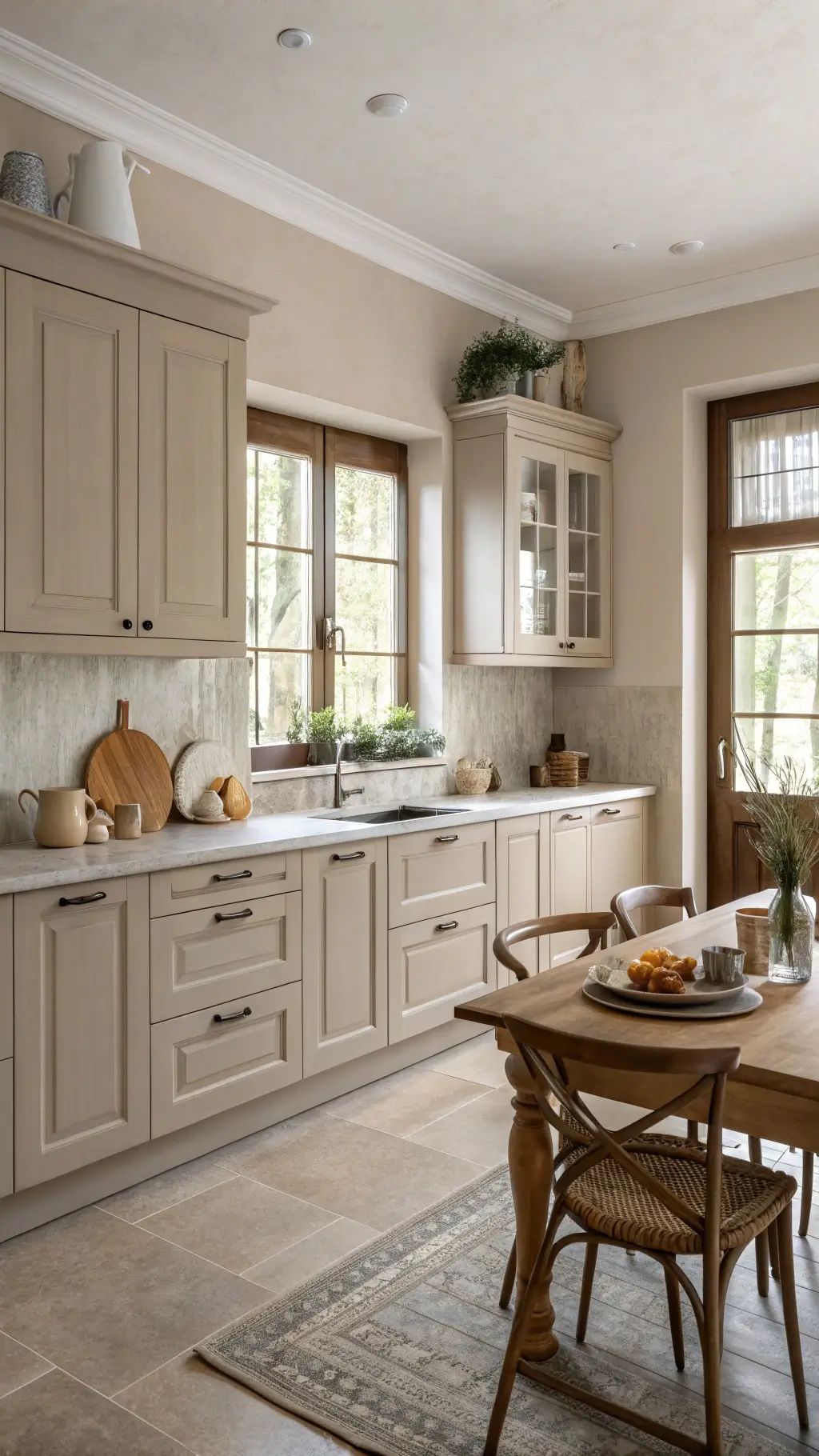 تعمل الدرجات المحايدة للون الفطر بشكل رائع مع الخزانات العصرية والتقليدية