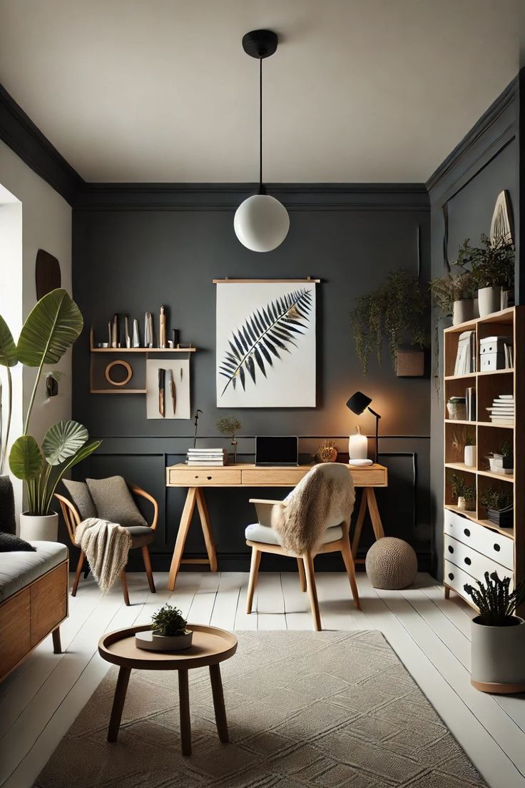 تمنح الألوان الداكنة في الغرف الصغيرة إحساسًا بالدفء والترحاب بدلًا من الانغلاق