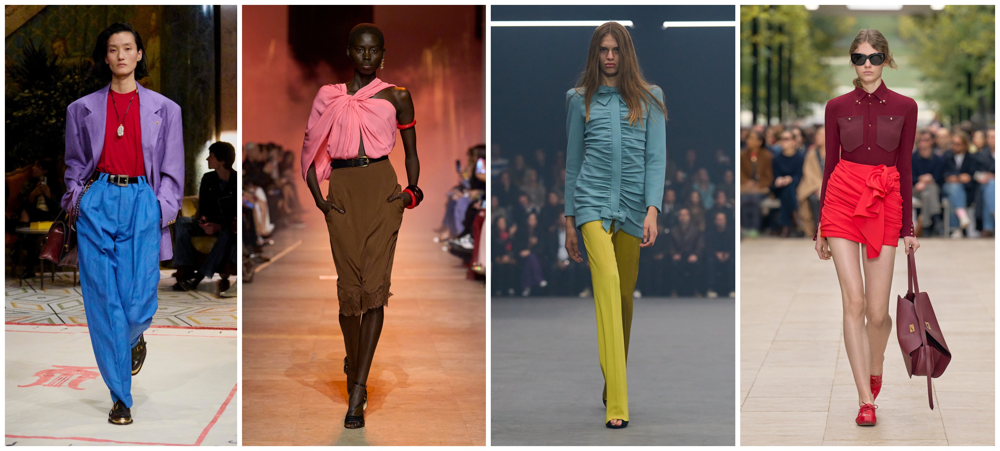 تنسيق الألوان المتضاربة من سيلين، فالنتينو، ايلي صعب وفيرزاتشي