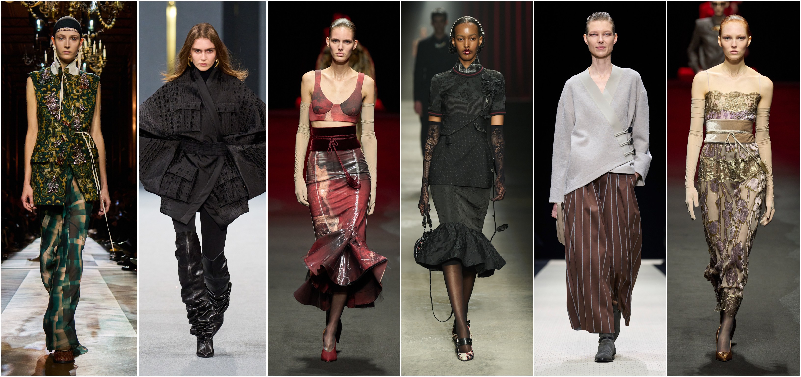 تنسيقات ذات طابع آسيوي من روبيرتو كافالي، جيورجيو ارماني، انطونيو ماراس، بالمان، ودريز فان نوتن