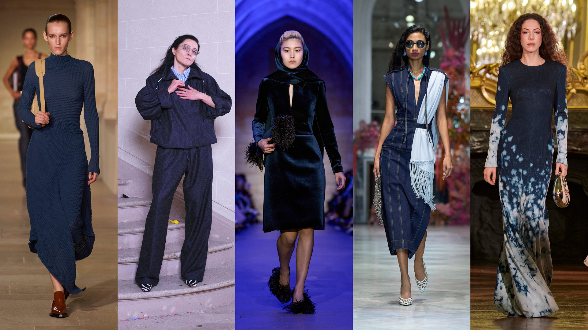 تنسيقات متعددة بلون الأزرق الداكن