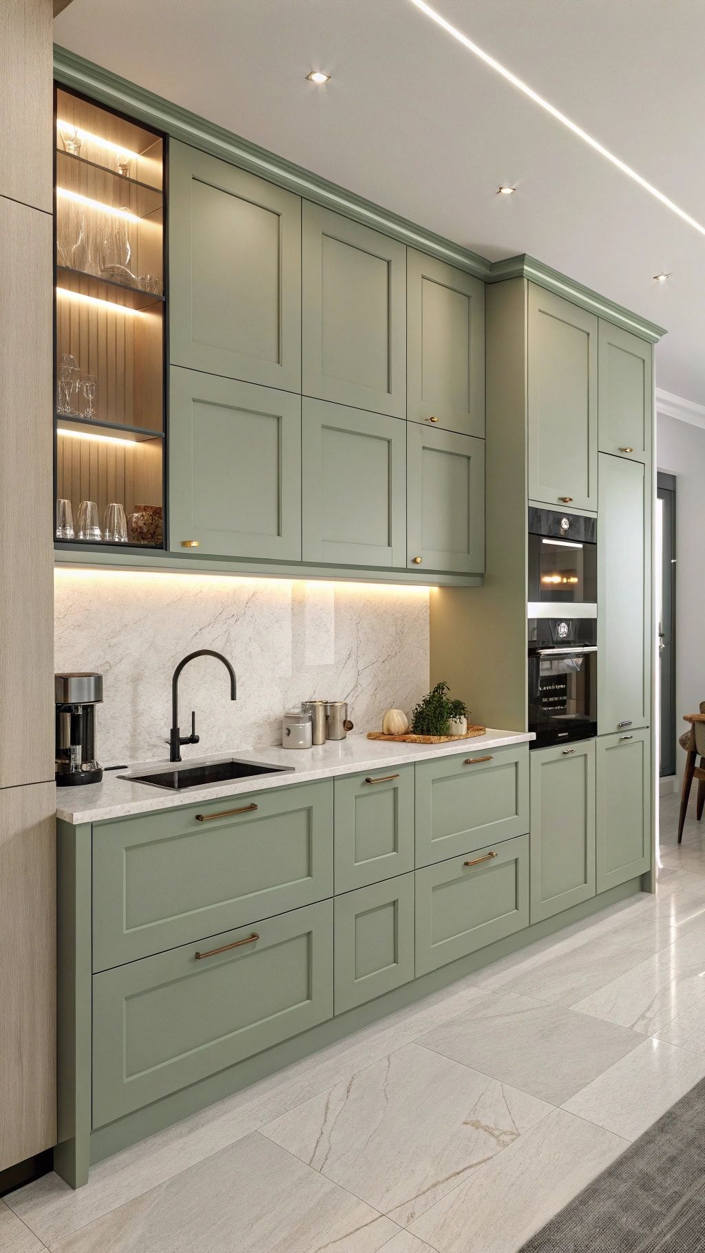 توفر الخزائن الممتدة حتى السقف حلولًا عملية للتخزين