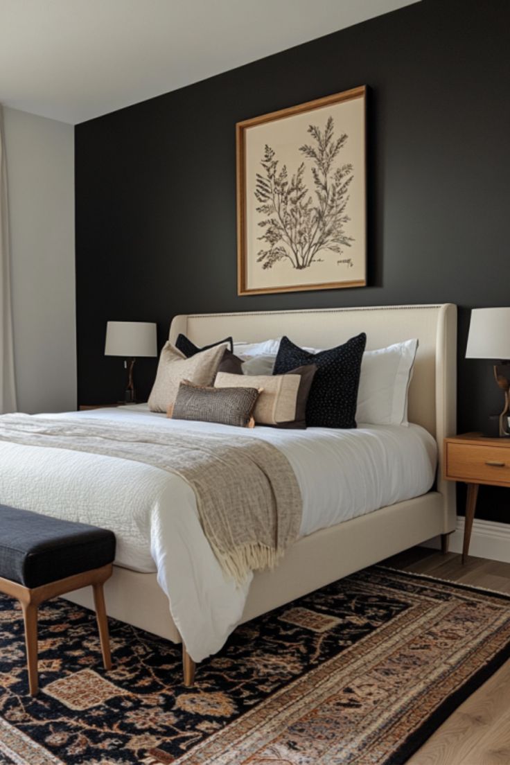 جدار لهجة مميز في غرف النوم