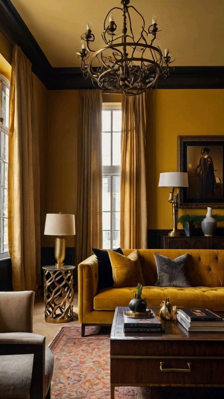 جدران بدرجة الأوكر البرونزي