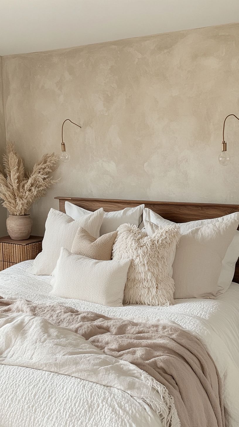 جدران غرفة نوم بتشطيب اللايم ووش