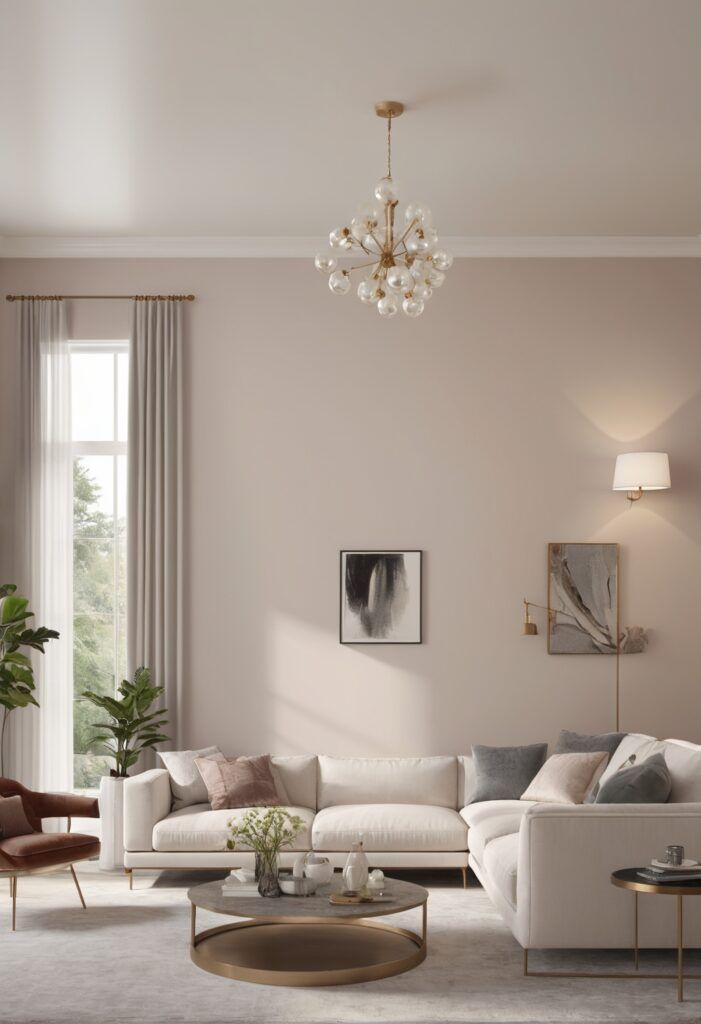 جدران مطلية بأحد نغمات حجر اللؤلؤ