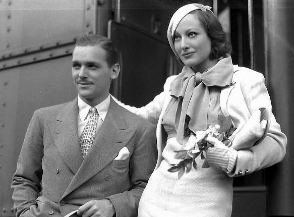 جوان كروفورد Joan Crawford ودوغلاس فيربانكس الابن Douglas Fairbanks Jr