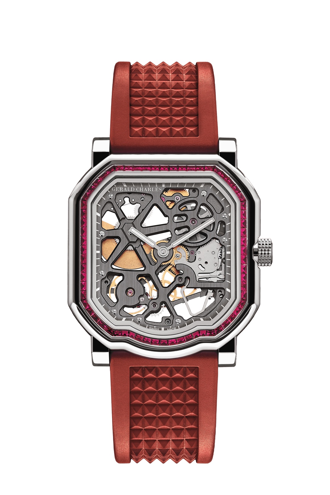 جيرالد تشارلز – Maestro 8.0 Squelette مرصّعة بالأحجار – بالياقوت الأحمر