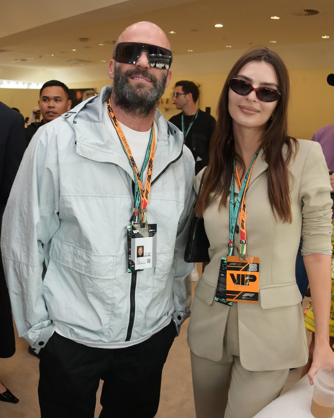 جيسون ستاثام وعارضة الأزياء روزي وايتلي