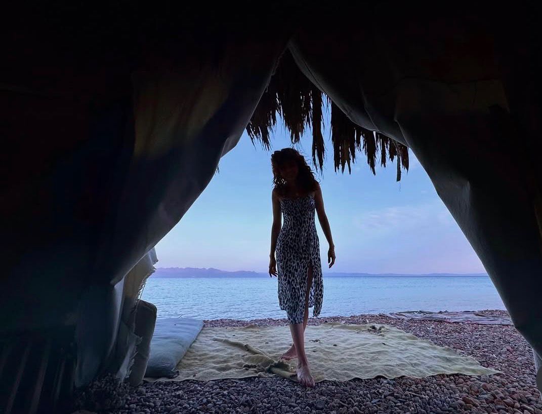 جيهان الشماشرجي في مدينة دهب المصرية