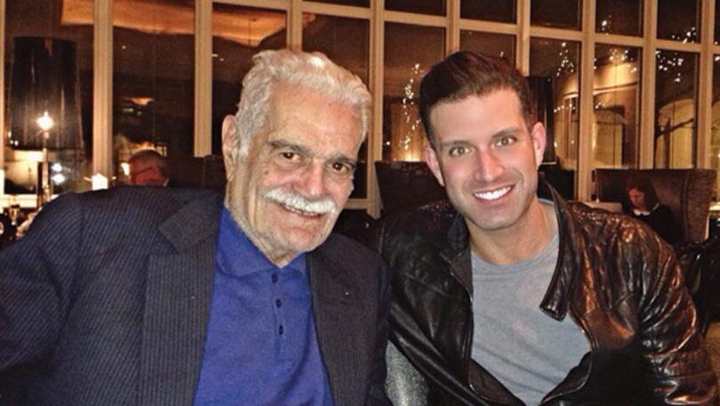 عمر الشريف مع حفيده