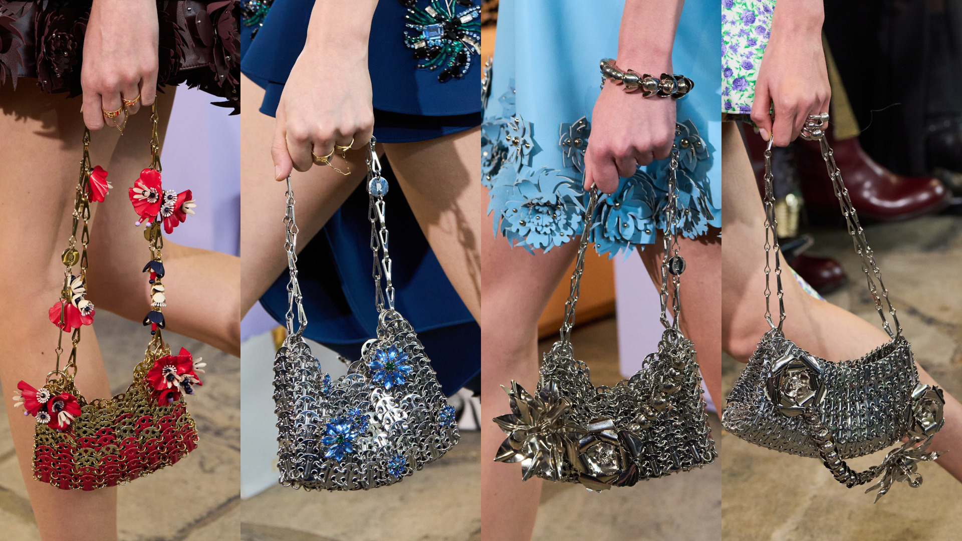 حقائب بألوان معدنية من Paco Rabanne