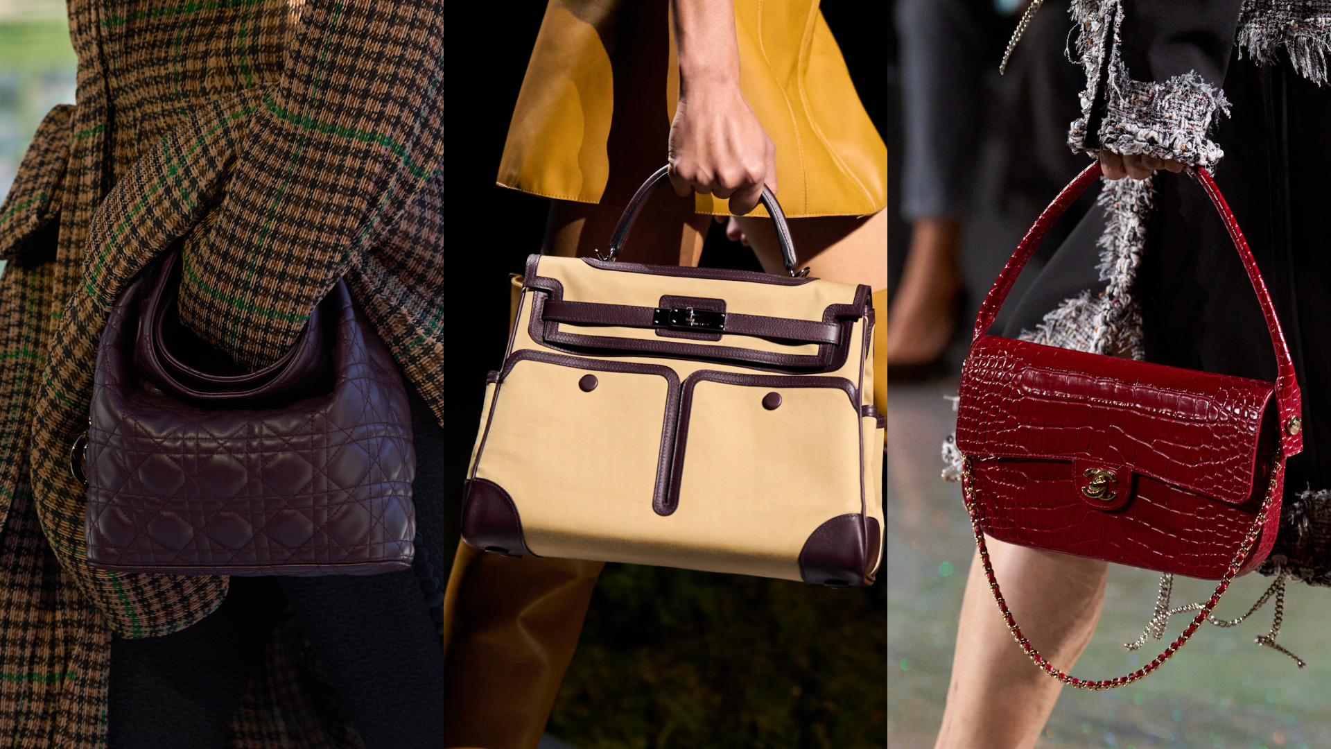 حقائب من مجموعات الأزياء الجاهزة لخريف وشتاء 2026 و2027 من Christian Dior و Hermes و Chanel