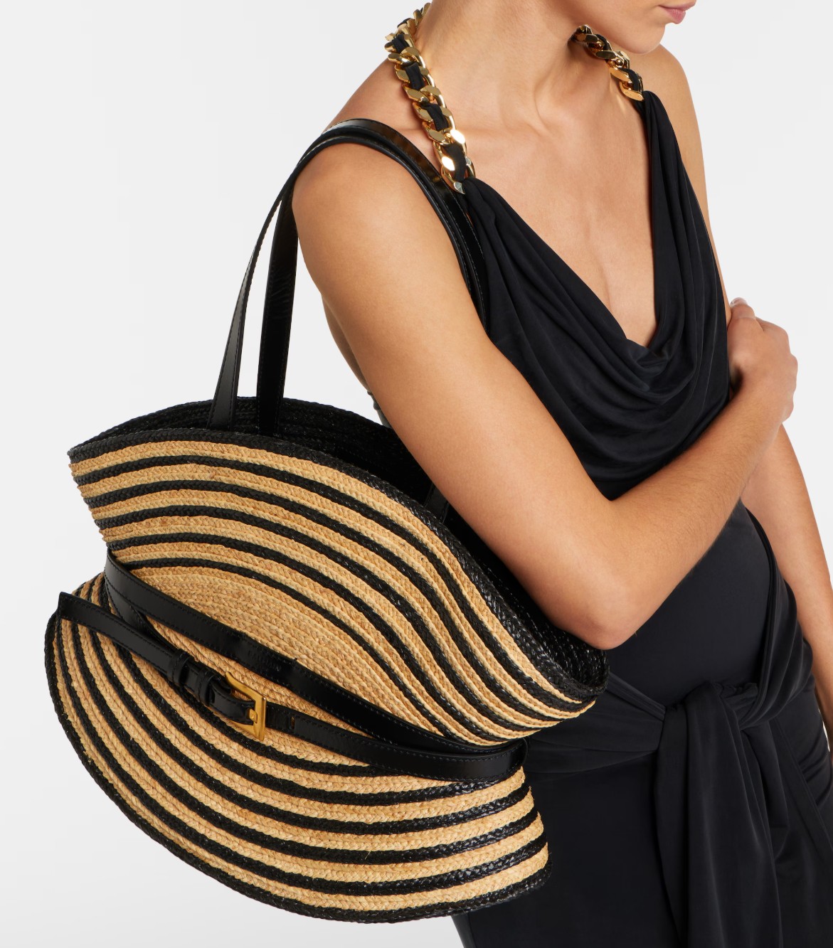 حقيبة صيفية من القش من Balmain