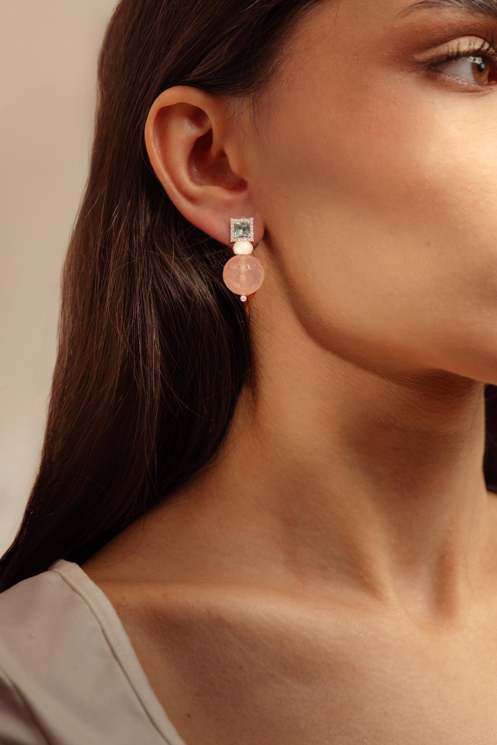 حلق مع الأحجار الكريمة من هالة الشعيل