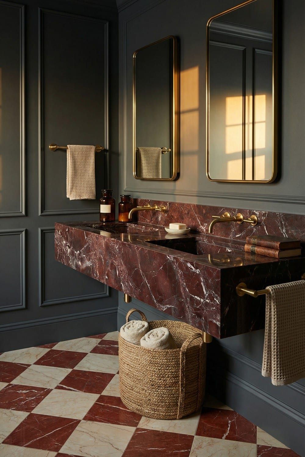 حوض من الرخام الأحمر