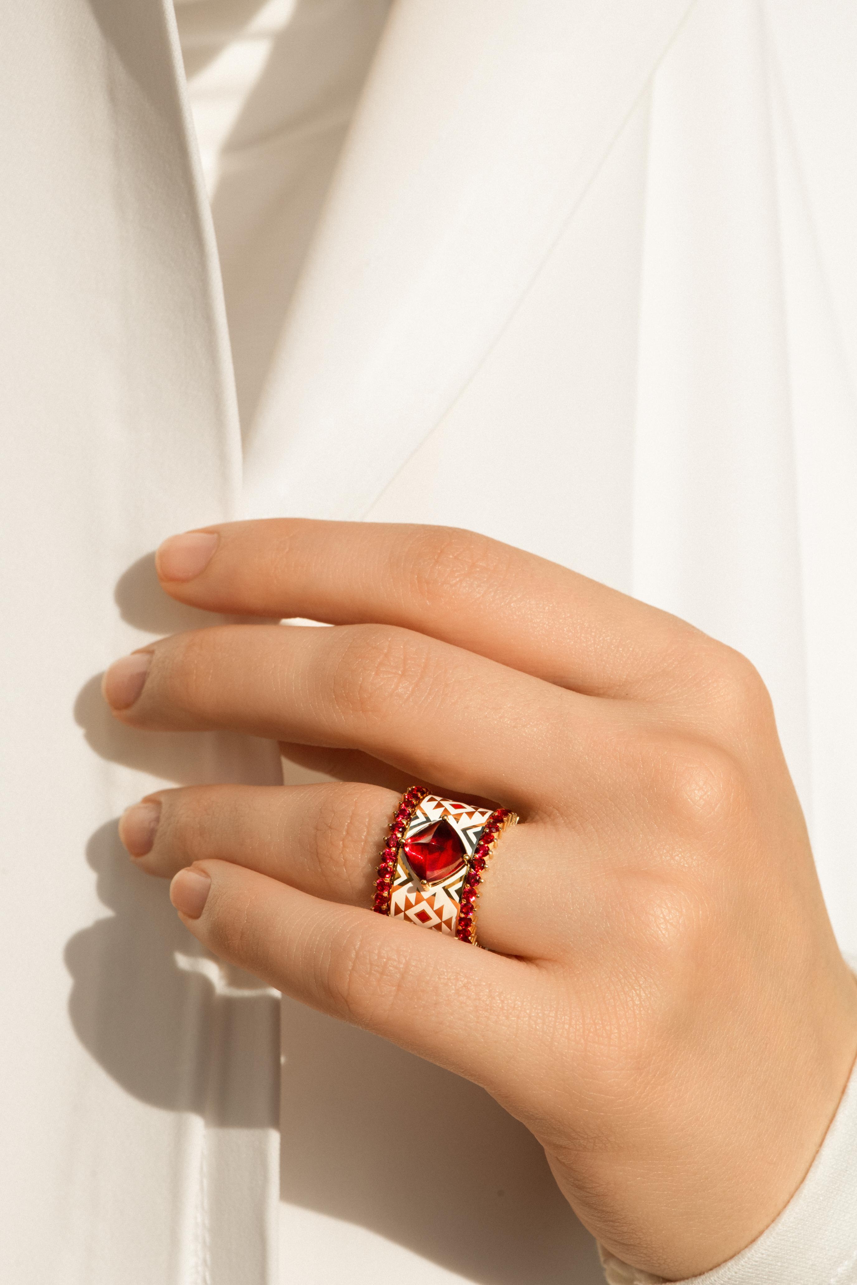 خاتم السدو من العلامة Hekaya Jewelry