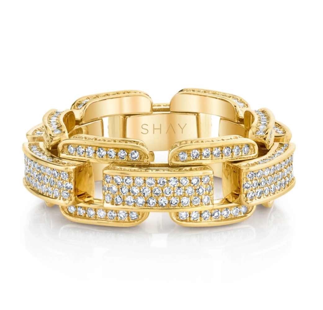 خاتم الماس PAVE DECO LINK من مجوهرات SHAY