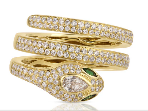 خاتم بتصميم الأفعى من Anita ko