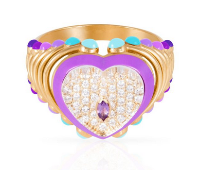 خاتم بحجر الأماتيست من lateliernawbar