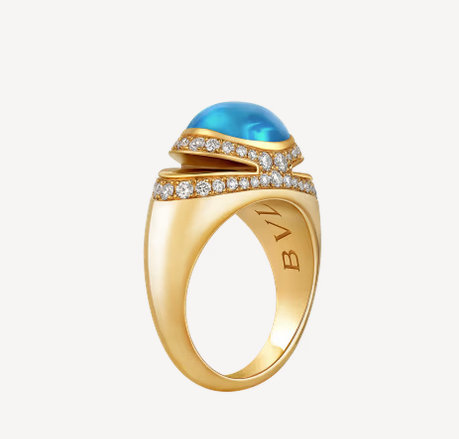 خاتم بحجر التوباز من  Bvlgari