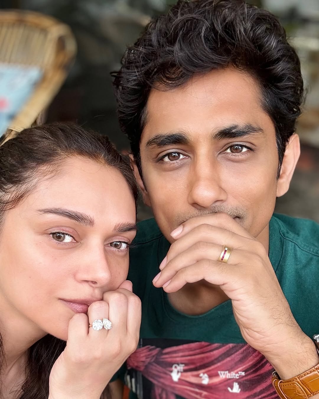خاتم خطوبة أديتي راو حيدري Aditi Rao Hydari