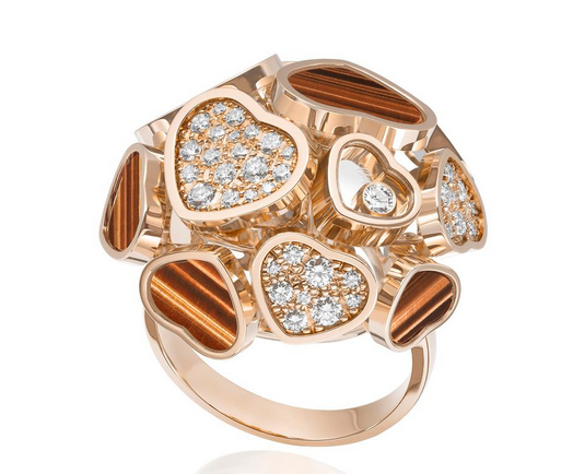 خاتم مرصع بحجر عين النمر من Chopard