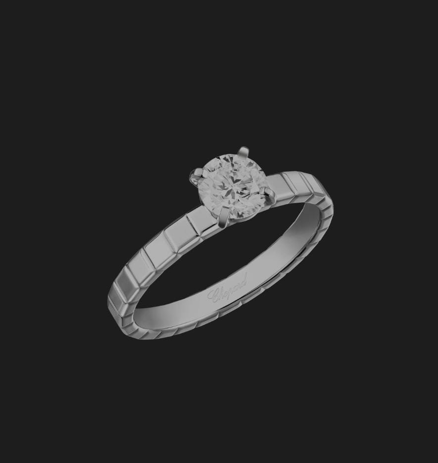 خاتم Ice Cube من البلاتين والماس من شوبارد