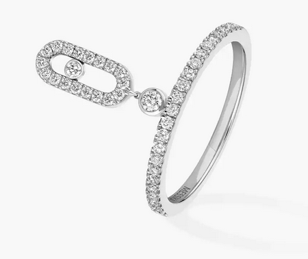 خاتم Move Uno Pavé Drop Ring من  Messika