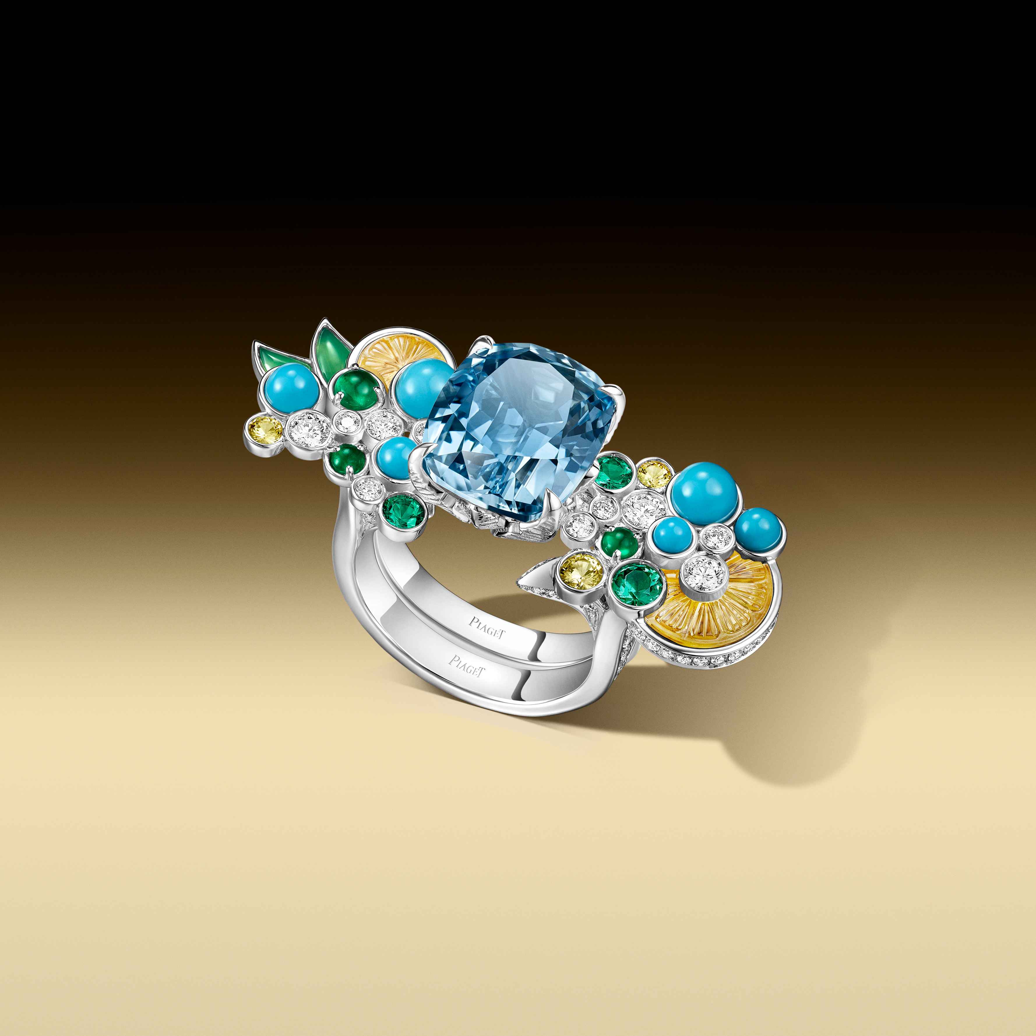 خاتم Secret Blue من مجموعة Piaget Cocktail.