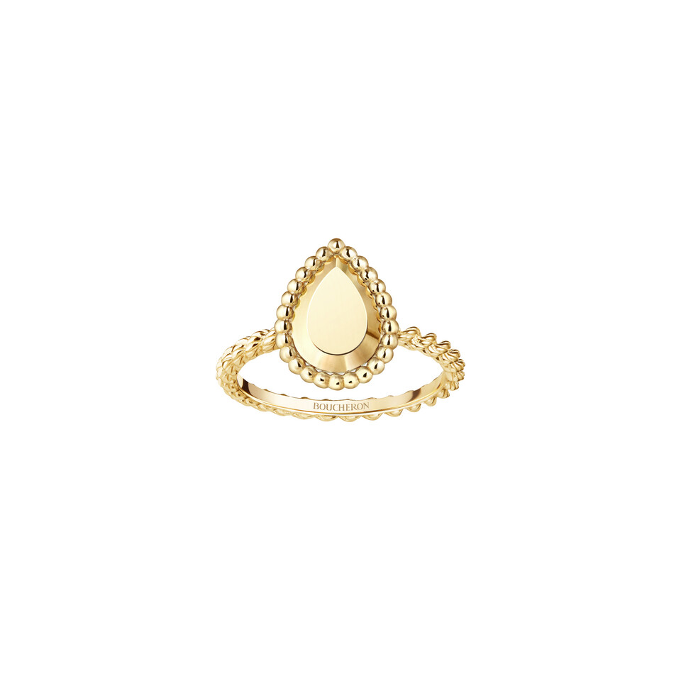 خاتم Serpent Bohème، نقش S، من الذهب الأصفر