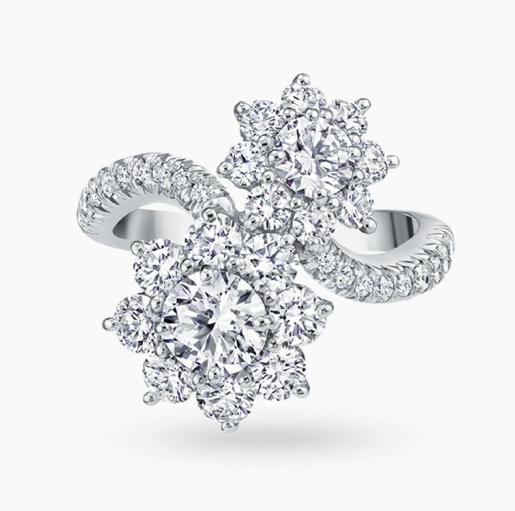 خاتم Sunflower Diamond Twin من Harry Winston