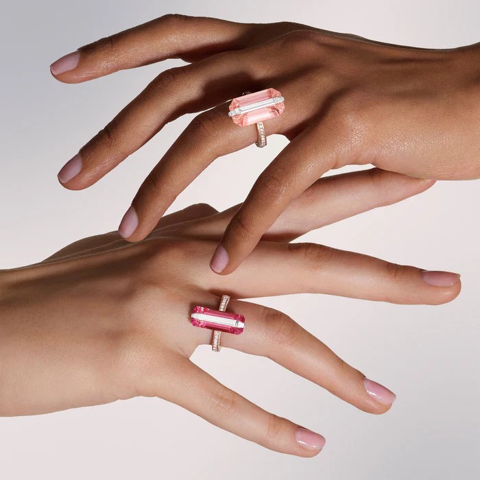 خاتم Wrapped بالألماس والمورغانيت من Boghossian