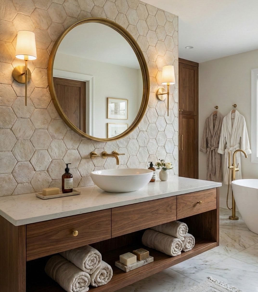 خزانة حمام أنيقة ومميزة