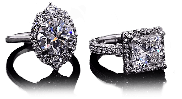 خواتم  خطوبة بحجر المويسانتي- الصورة من Moissaniteco