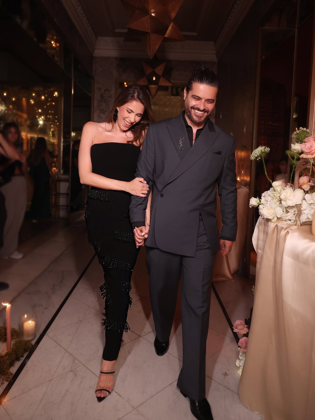 دانييلا رحمة وزوجها… أول ظهور رسمي بأناقة متناغمة