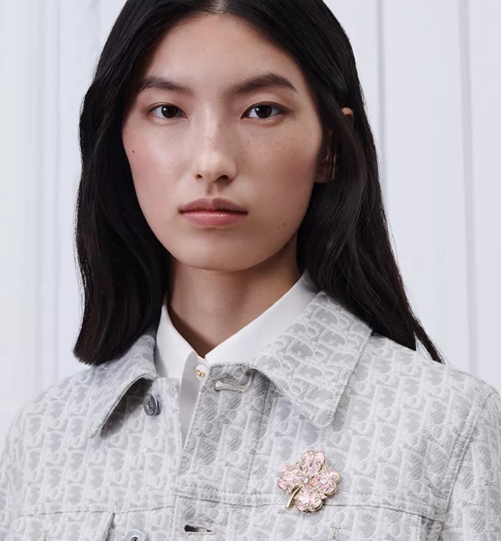 دبوس Dior Floral Clover