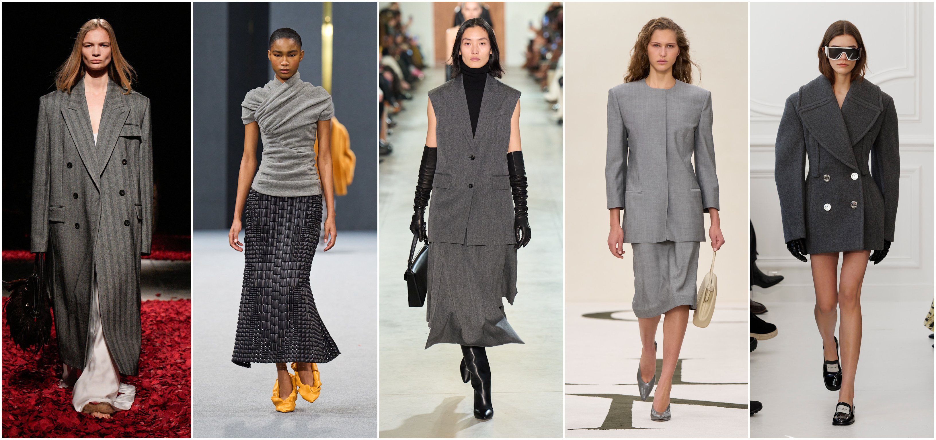 درجات اللون الرمادي من جيفنشي، كالفين كلاين، مايكل كورس، بالمان وفيراغامو