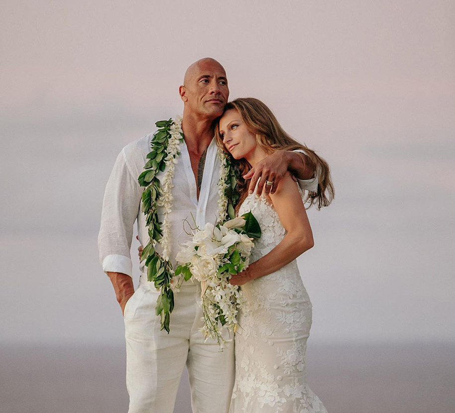 دواين جونسون Dwayne Johnson ولورين هاشيان Lauren Hashian