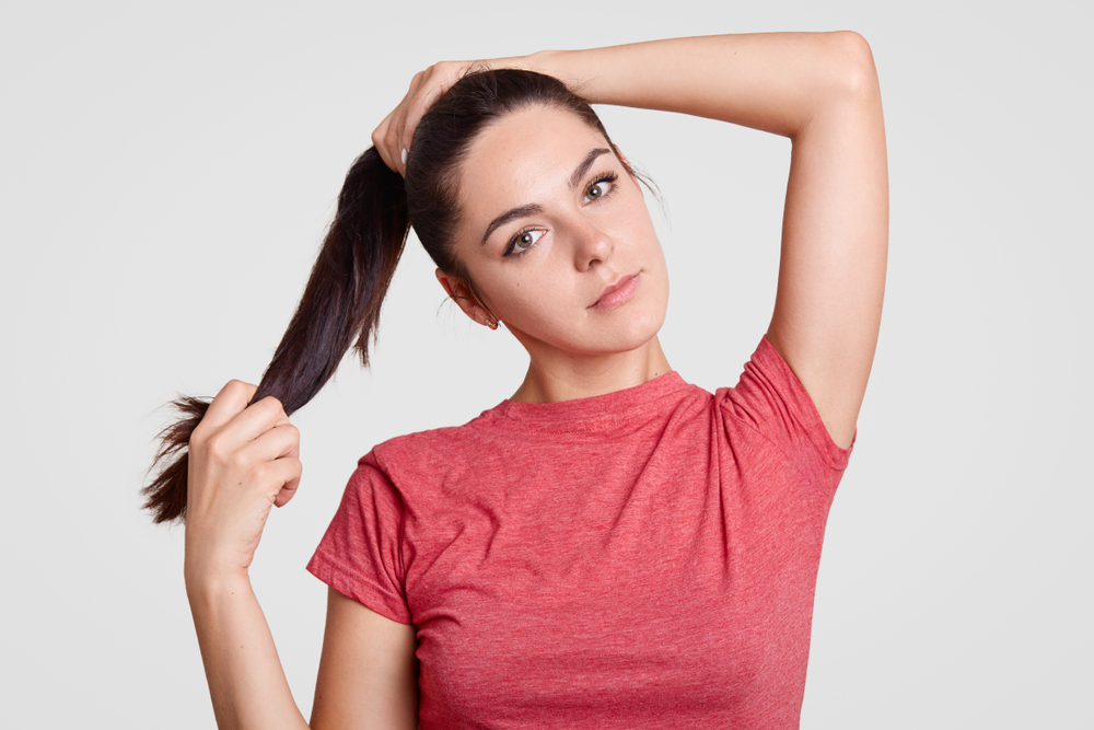 ذيل حصان أنحف من العلامات المبكرة لترقق الشعر