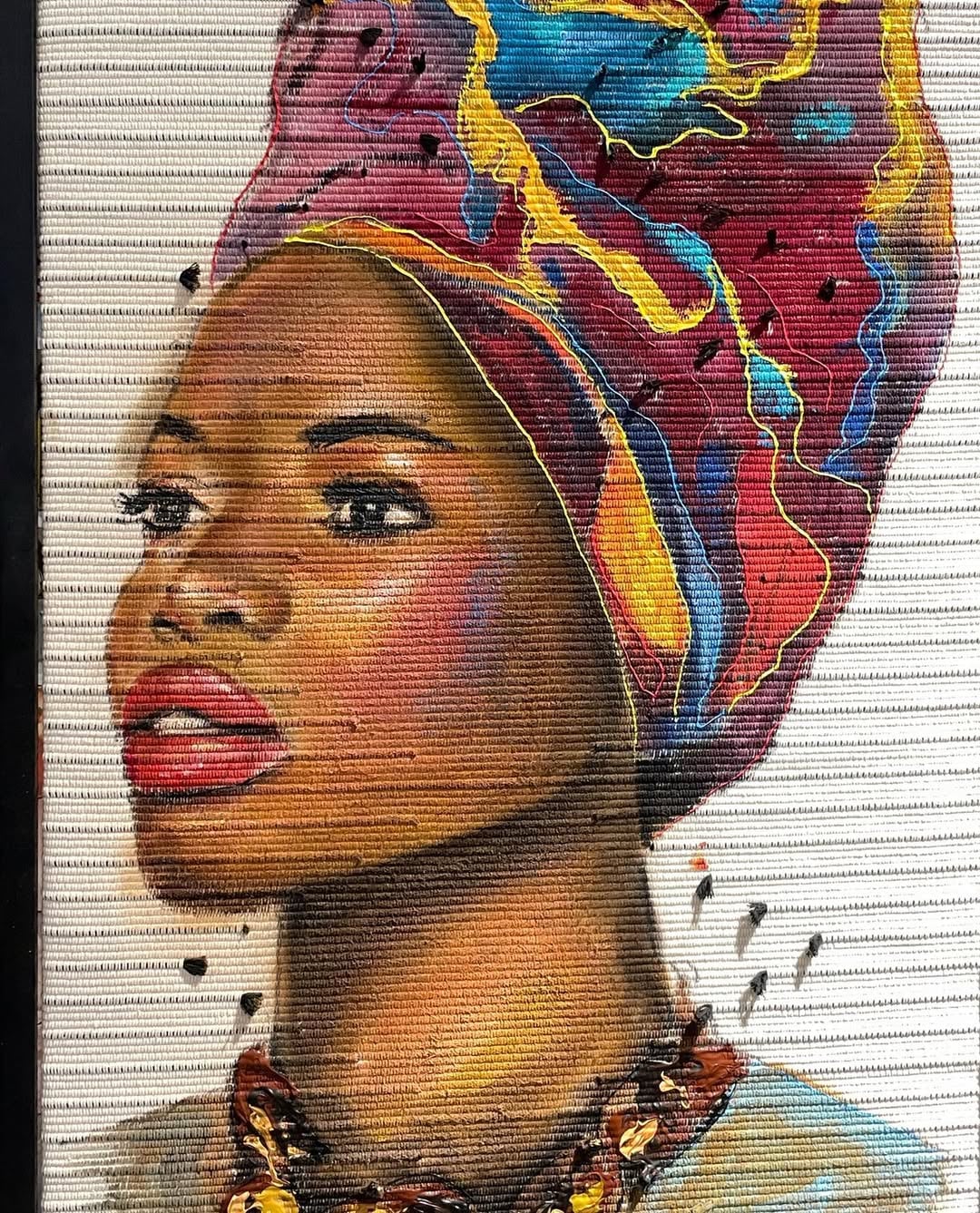 رسم على السجاد من الفنانة نورة بن سعيدان