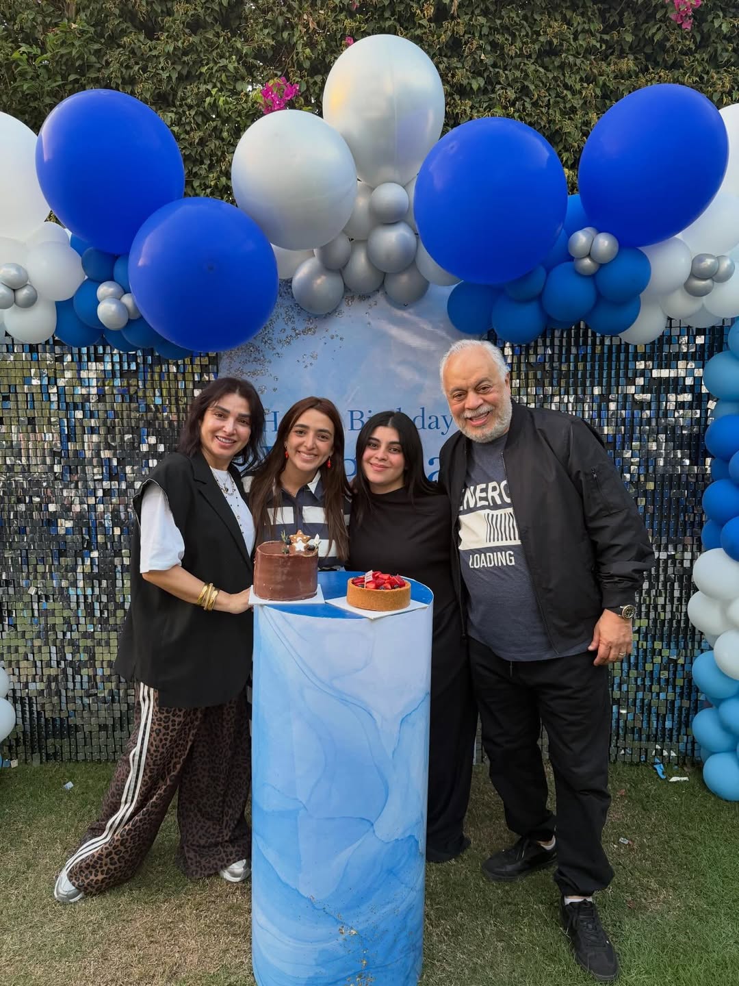 روجينا تحتفل مع بناتها بعيد ميلادها