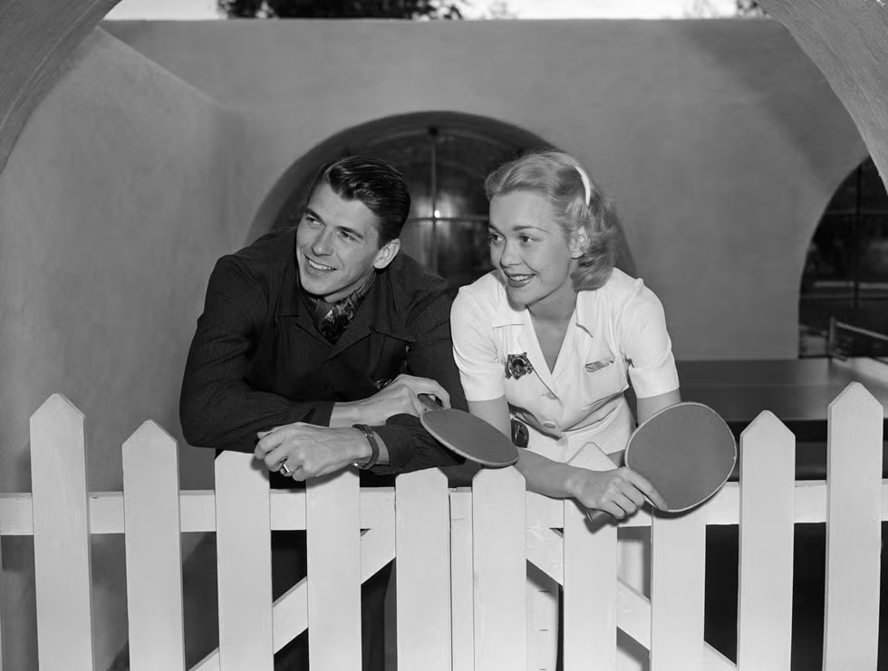 رونالد ريغان Ronald Reagan وجين وايمان Jane Wyman، بالم سبرينغز