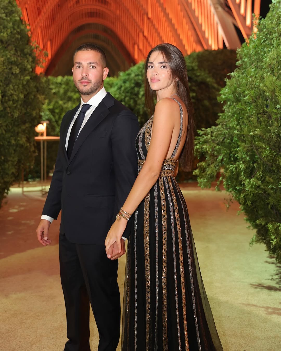 زين قطامي بساعة Serpenti من بولغري Bulgari وعقد تنس مرصّع بالألماس