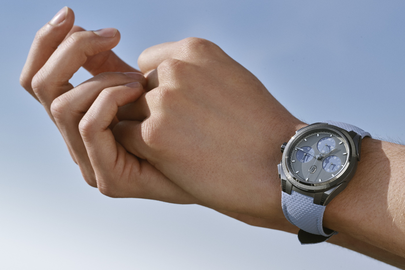 ساعة TONDA PF SPORT CHRONOGRAPH بالألترا سيرمت والأزرق المعدني