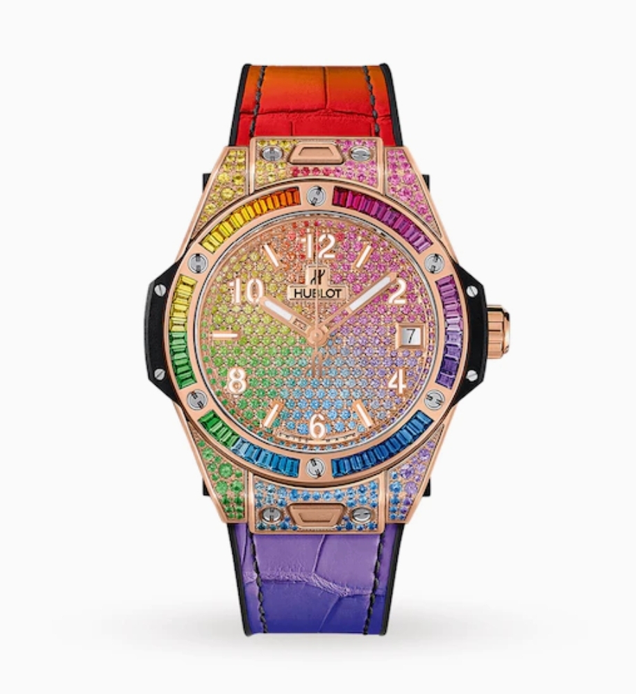 ساعة Big Bang One Click Rainbow King Gold من مجموعة Hublot
