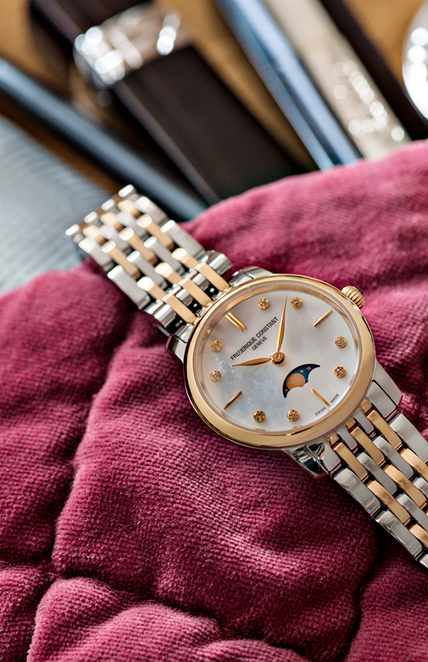 ساعة Classics Slimline Ladies Moonphase من Frederique Constant