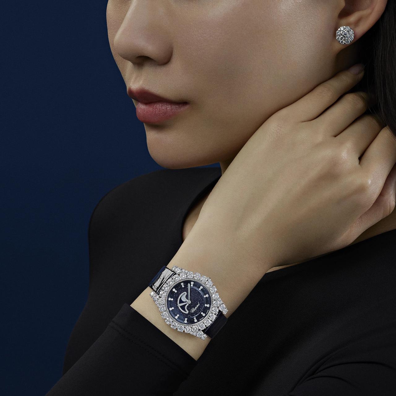ساعة l'heure du diamant moonphase من chopard