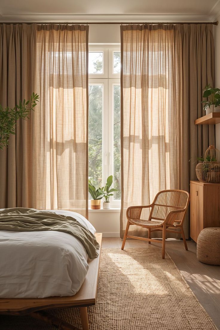 ستائر كتانية